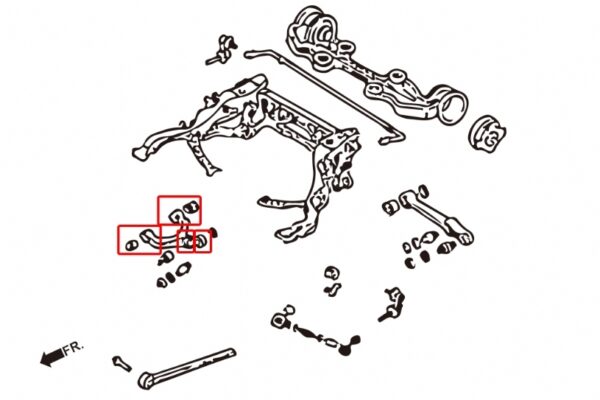 REAR UPPER ARM BUSHING MAZDA, RX7, FD 91-02