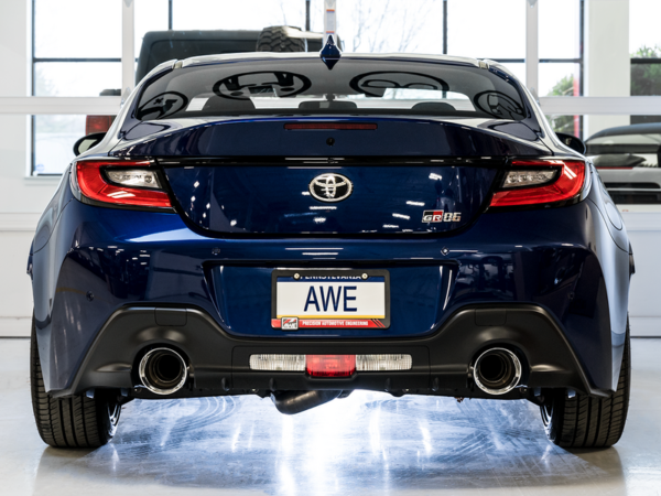 AWE Touring Edition Exhaust for Subaru BRZ / Toyota GR86 / Toyota 86 -- Chrome Silver Tips