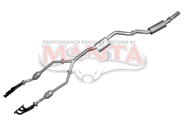MKHN0098 Manta 3in Exhaust with Extractors Muffler/Muffler (Commodore VZ 04-06)